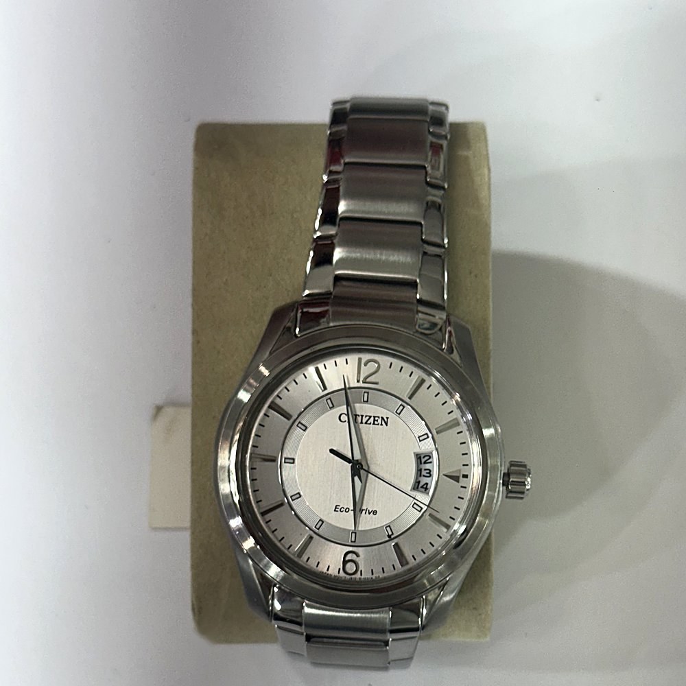 שעון Citizen Eco-Drive לגבר, לוח כסוף